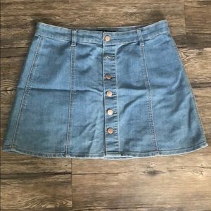 Button up jeans skirt